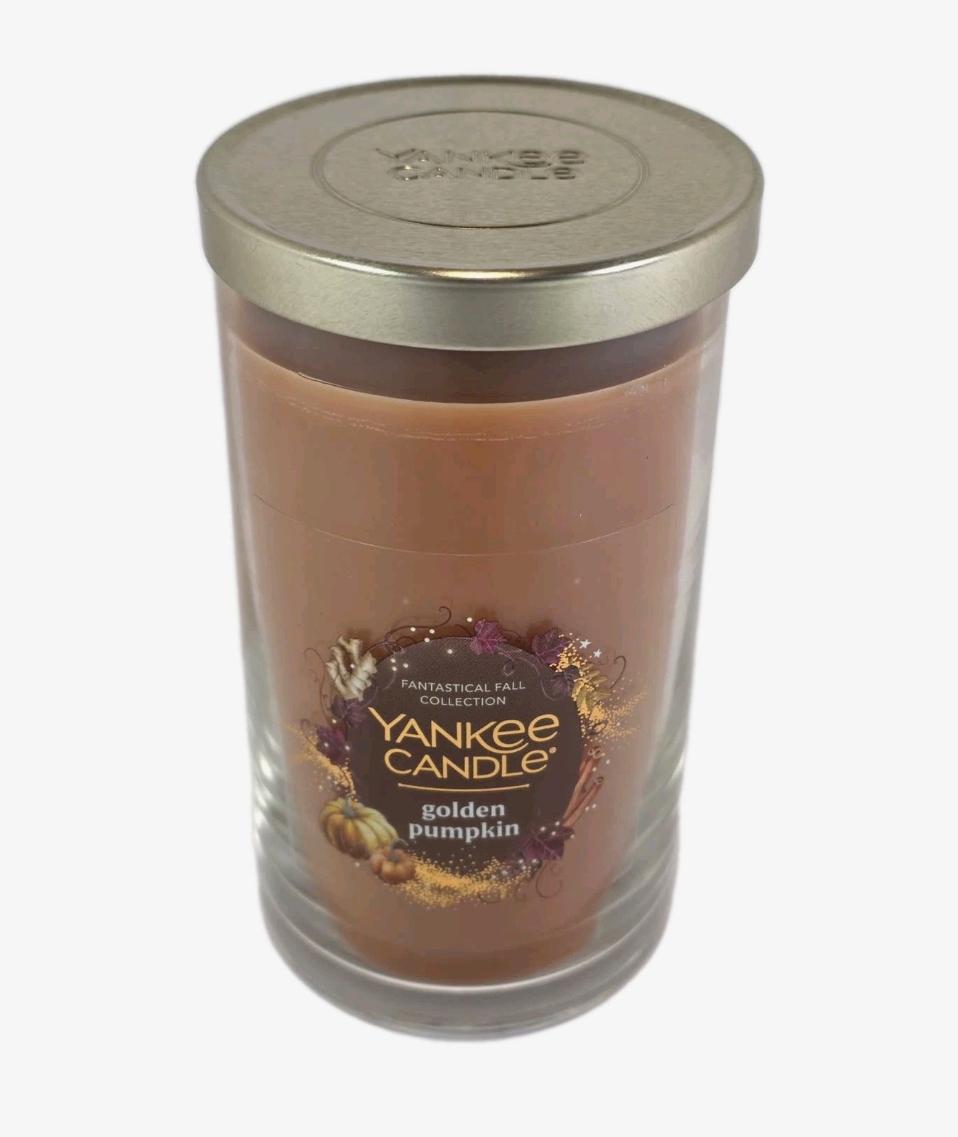 Yankee Candle Golden Pumpkin 14.25 Oz Medium Pillar Scented Wax Candle