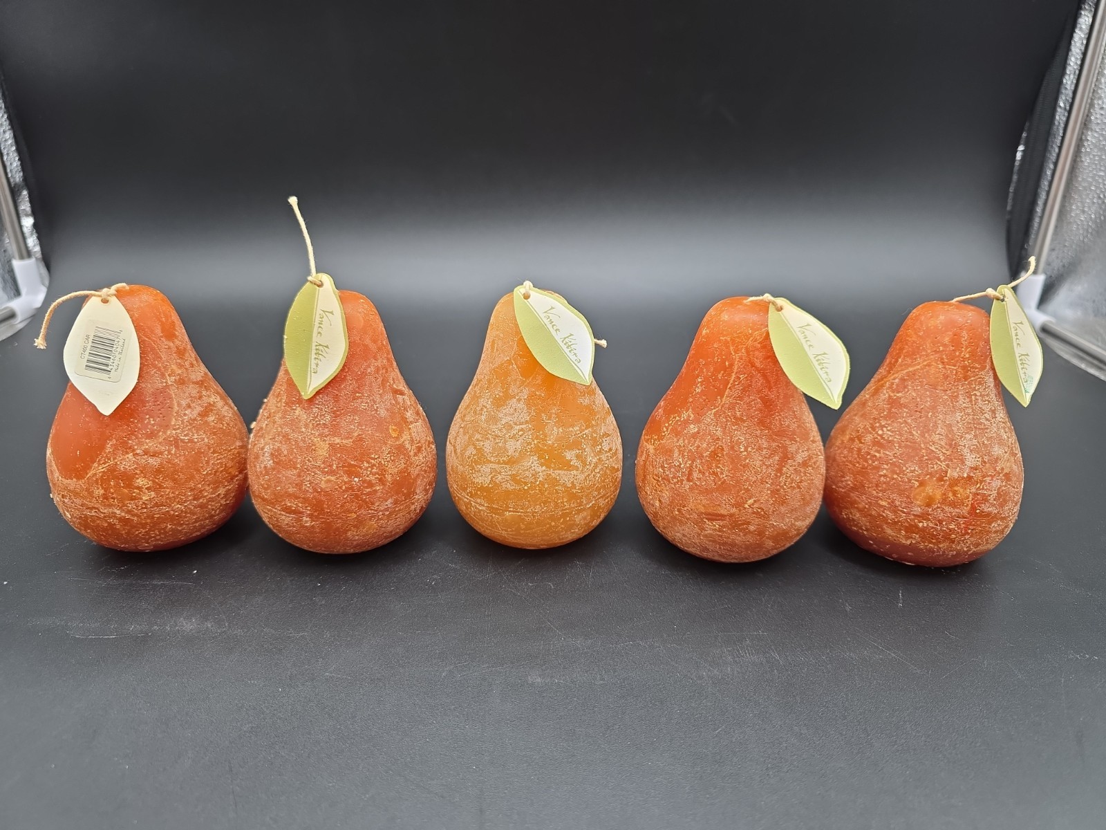 Vance Kitira Pear Candles Set of 5 Decorative Unused Tags Rustic Home Decor