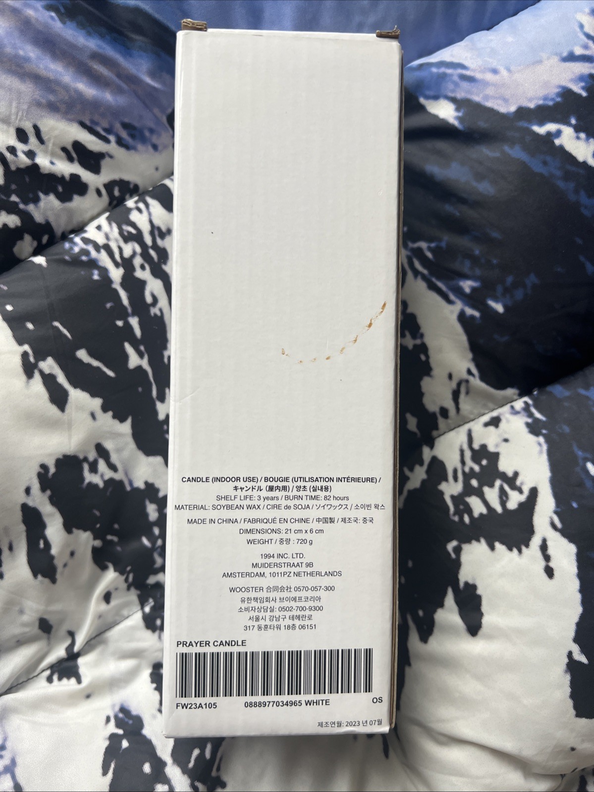Supreme Prayer Candle Sean Cliver Worship White FW23 New 100% Authentic