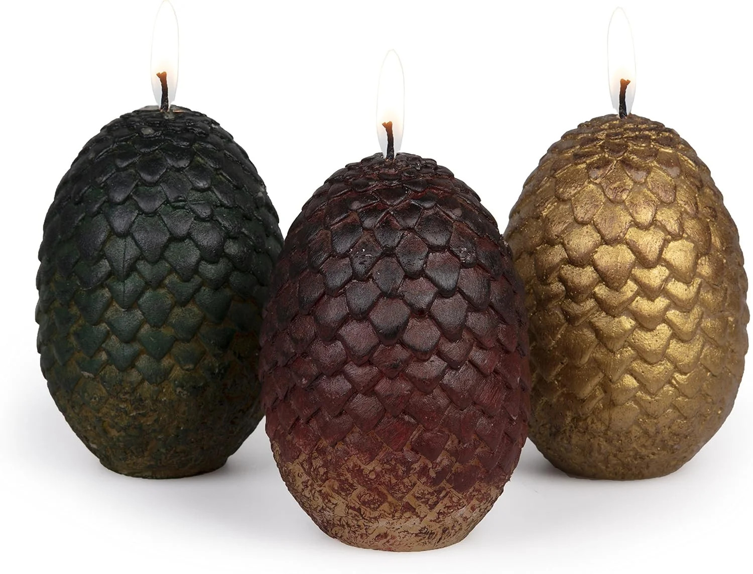 Game of Thrones Dragon Egg Replica Candles, Set of 3 – Officially Licensed Merch