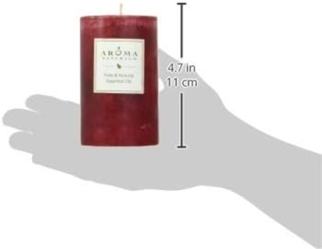 Warm Spice Pillar Candle – Citrus and Clove Essence, 2.5 in x 4 in, 50 Hour Burn