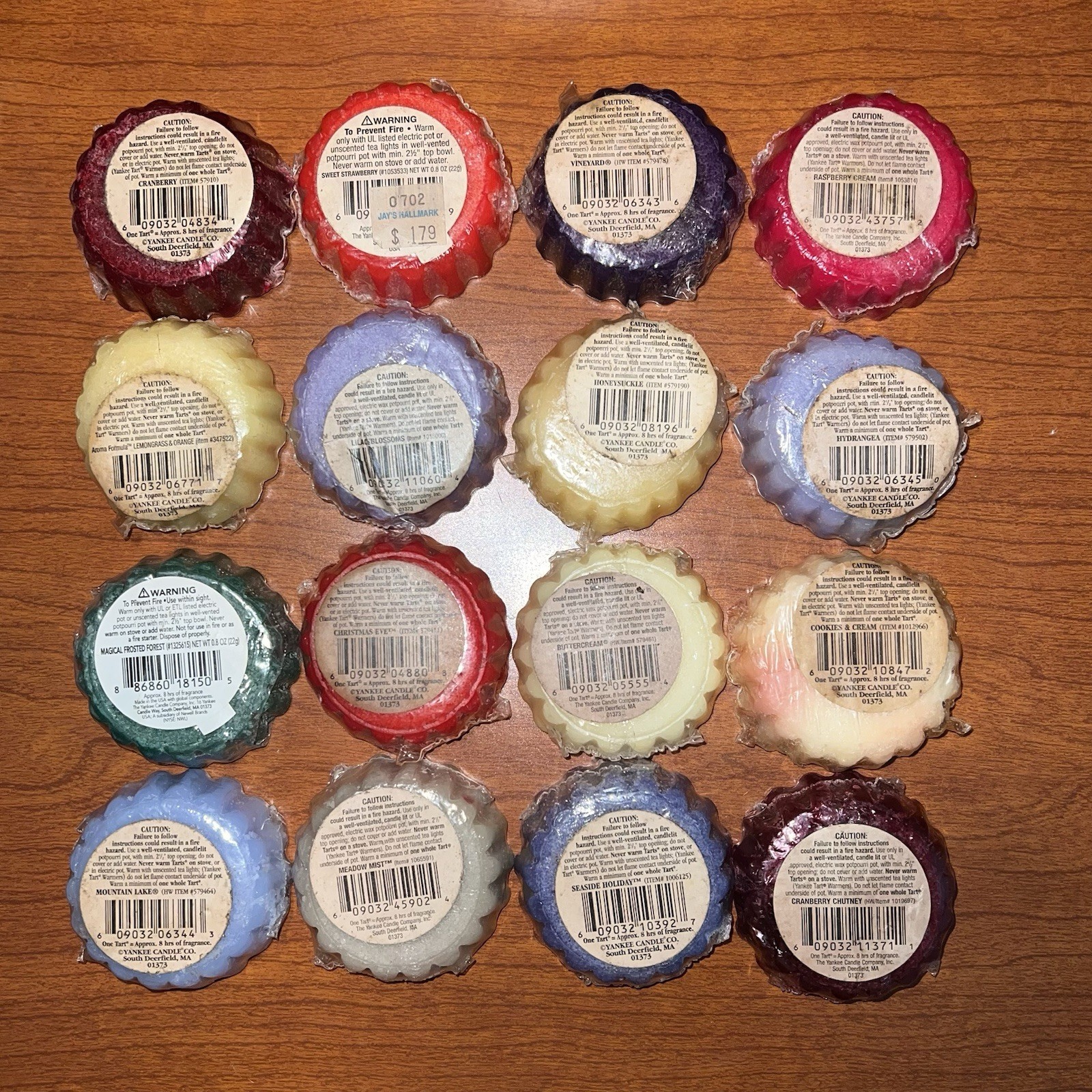 Retired Yankee Tarts Scented Candle Wax Melts Sealed Old Stock & Iris Wax Burner