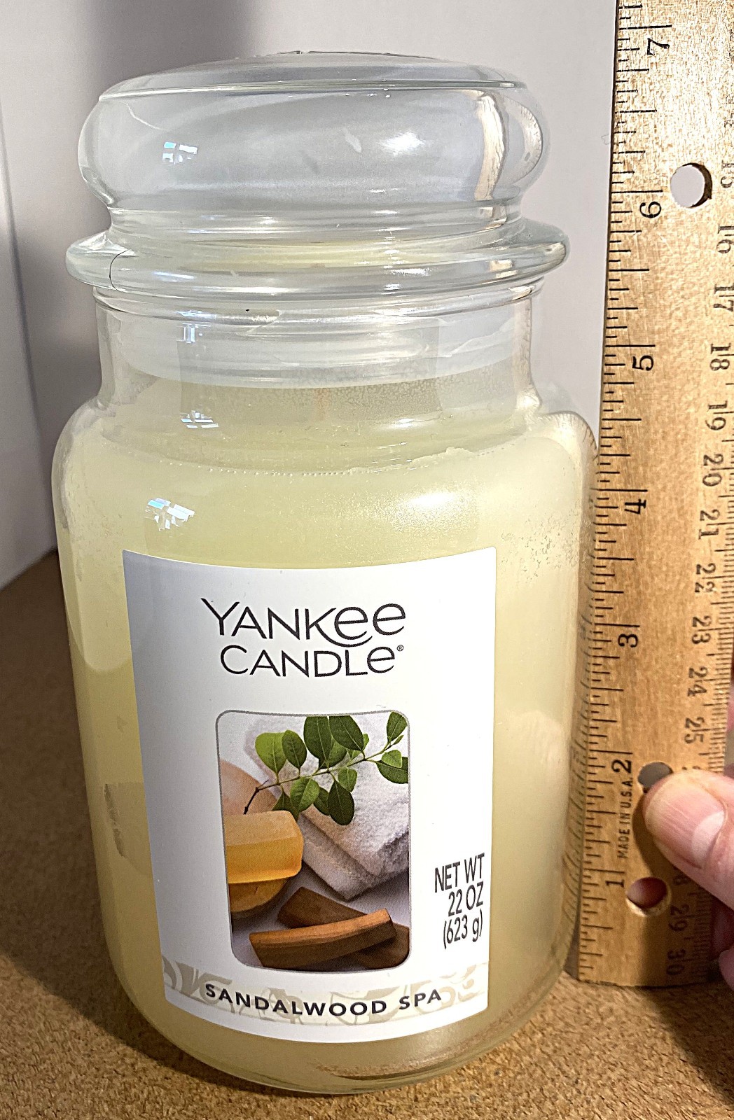 Yankee Candle SANDALWOOD SPA Large Jar Candle 22 oz RETIRED RARE