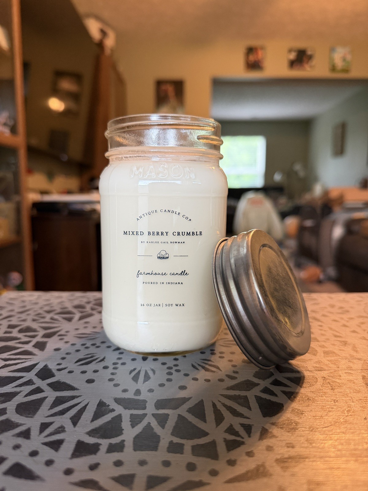 Antique Candle Co. Mixed Berry Crumble 16 oz Farmhouse Soy Wax Candle