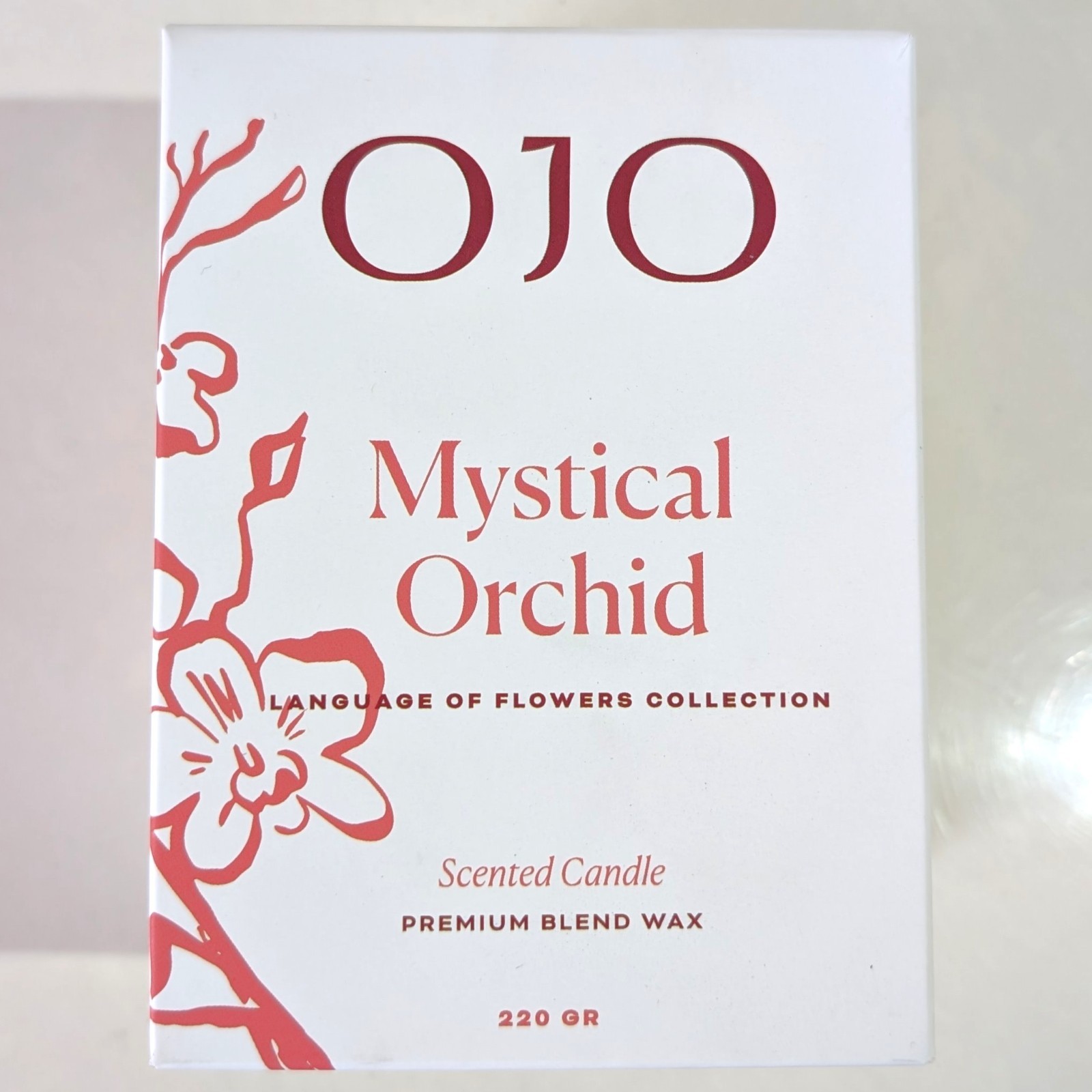 OJO Mystical Orchid Scented Candle 7.8 oz Jar Candle with Vanilla Orchid