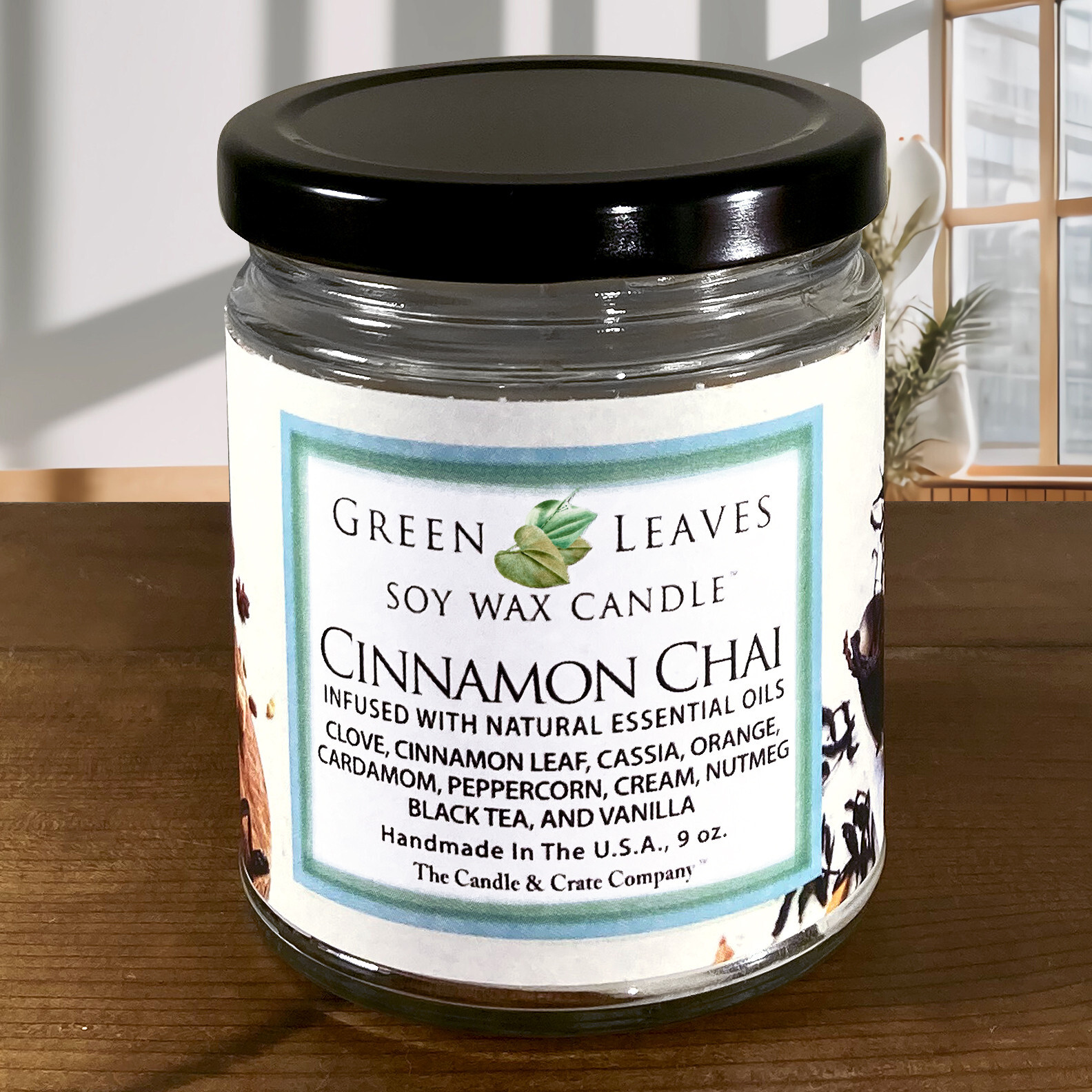 Cinnamon Chai Scented Candle, Home Fragrance, Gift for Her, Fall Winter Candle