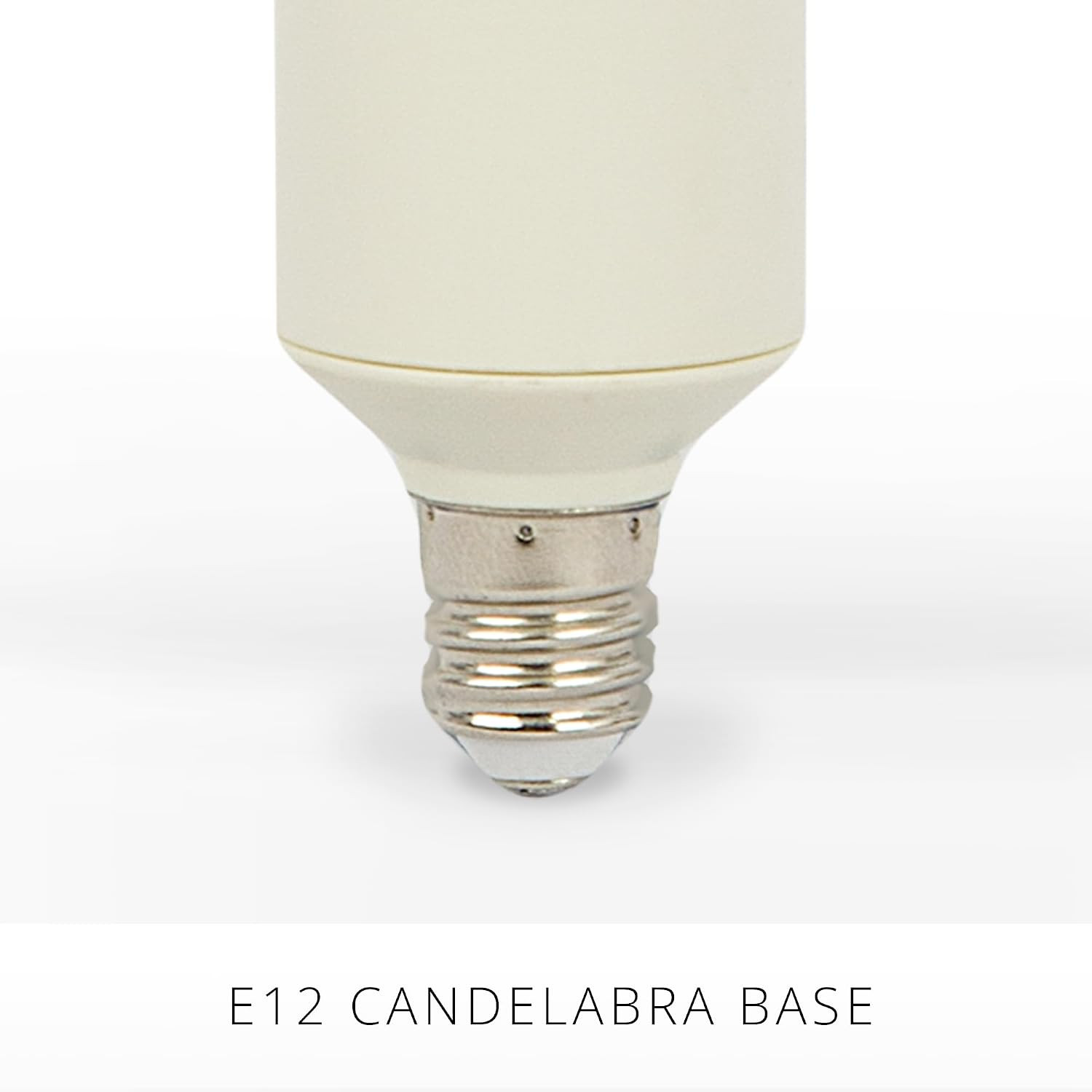 Luminara Set of 2 Pearl Ivory Flameless Candle E12 Taper Bulbs Flat Top – 1″ X 4