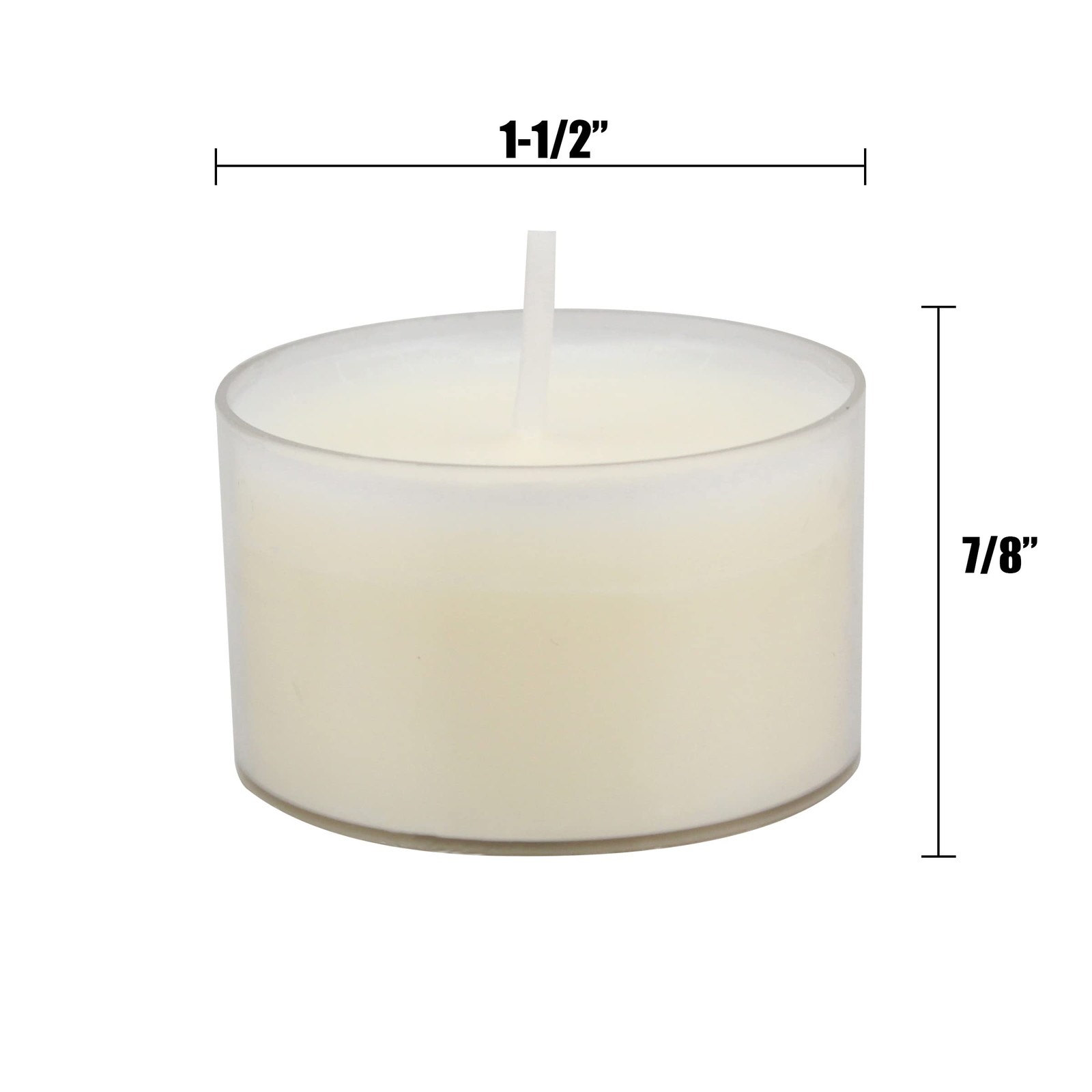 Stonebriar Bulk 24 Pack Unscented Smokeless Long Burning Clear Cup Tea Light …