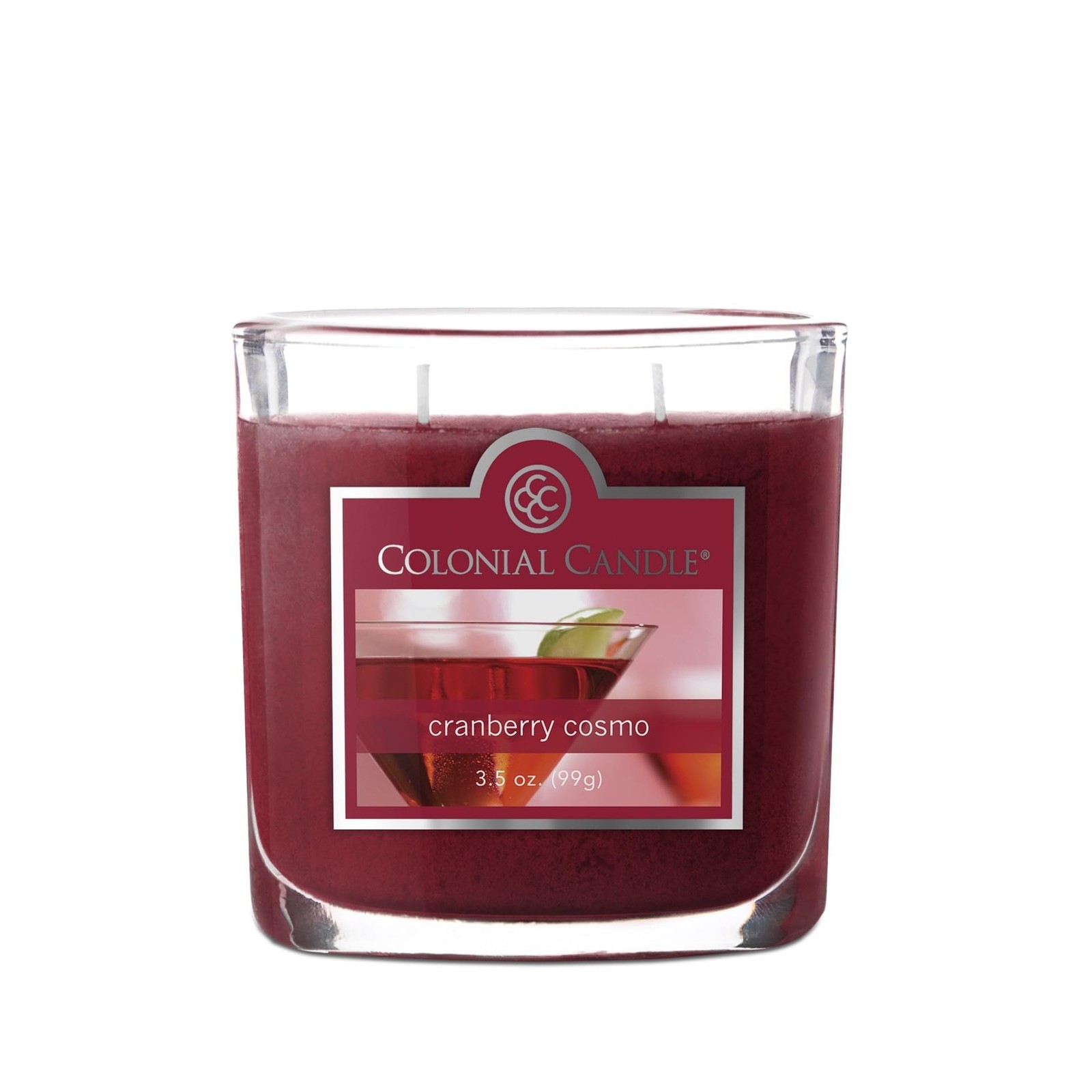 Cranberry Cosmo Scented Jar Candle, 2 Wick, 3.5 oz, Mottled Wax Candle