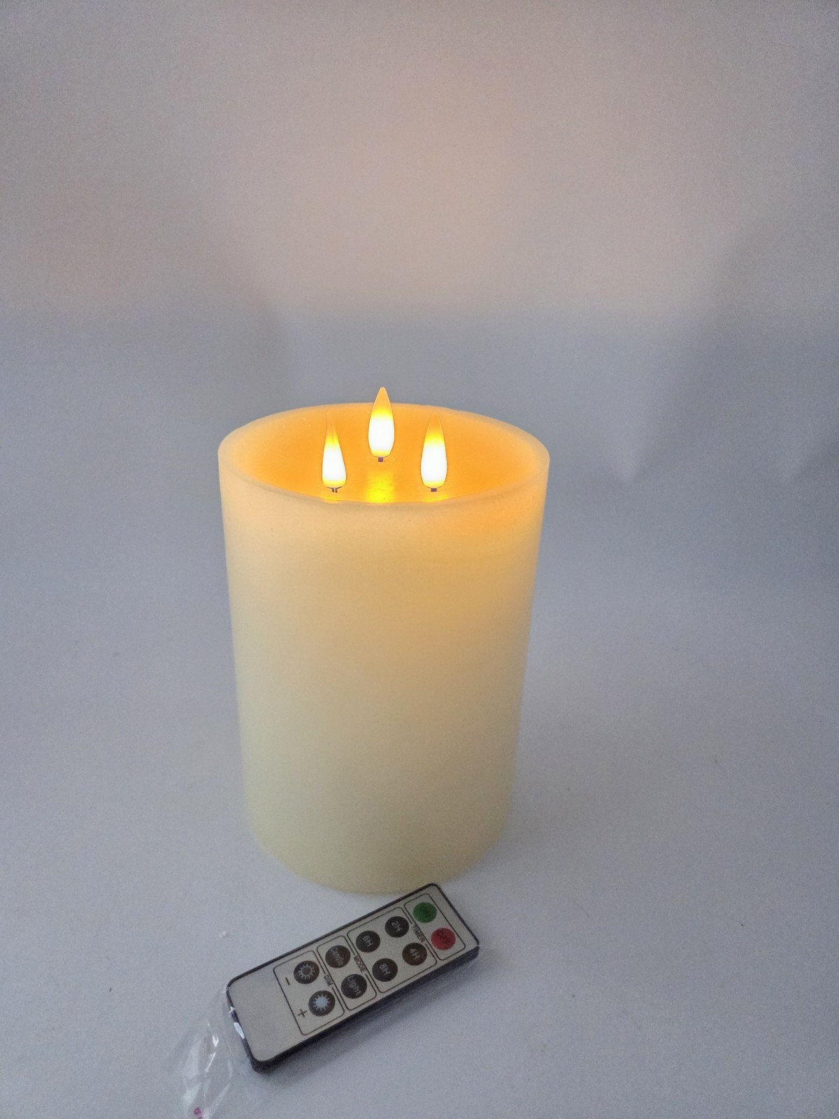 3-Wick 5″ X 6.5″ Candlelight Wax Candle Ivory by Valerie