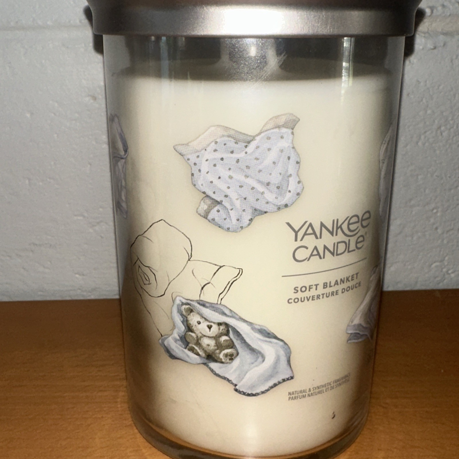 LOT OF 2-NEW-Yankee Candle SOFT BLANKET Large 20oz- 2 WICK