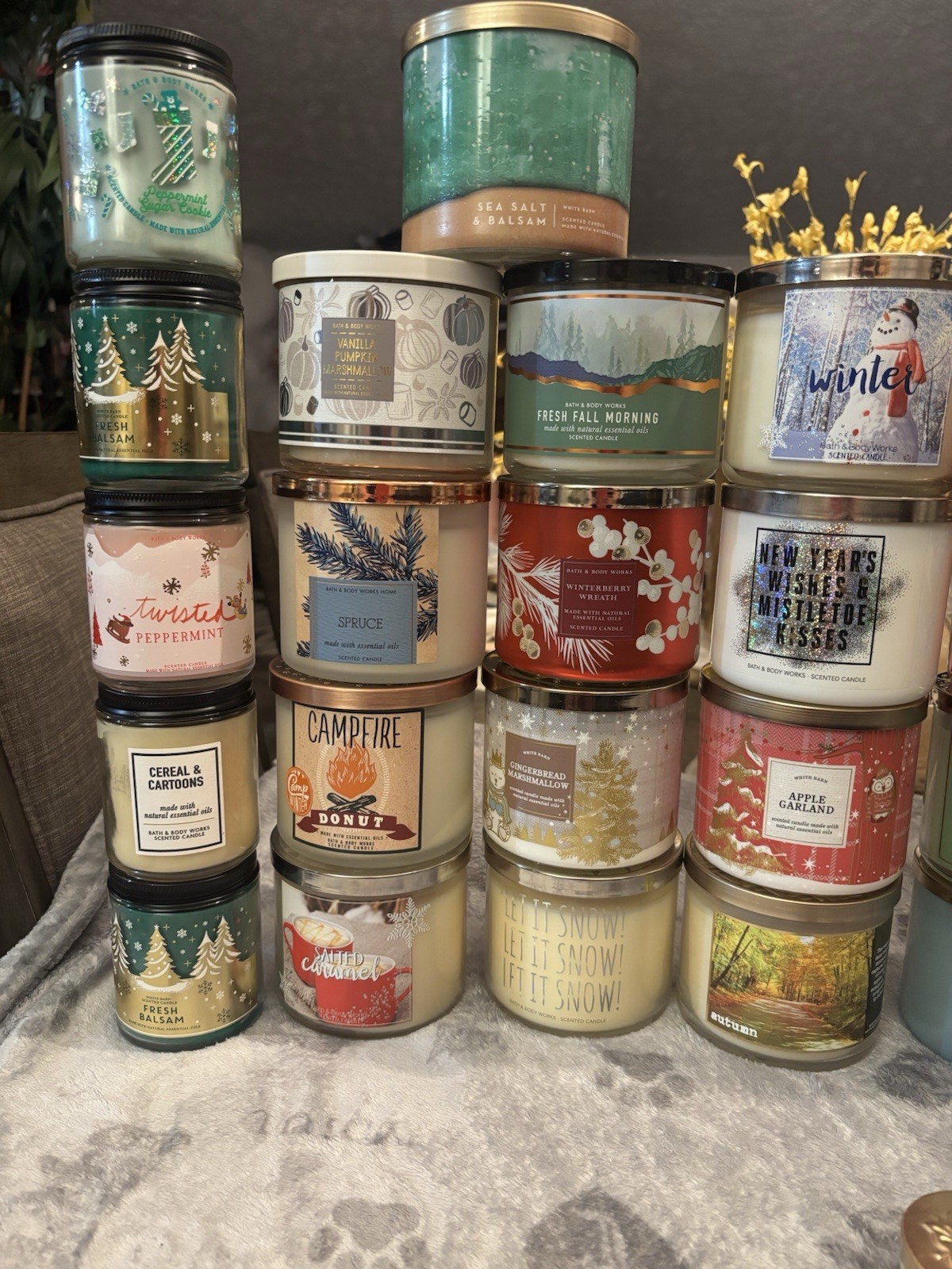 Lot Of 46 Bath And Body Works 3-Wick Candles Retired Scents READ
