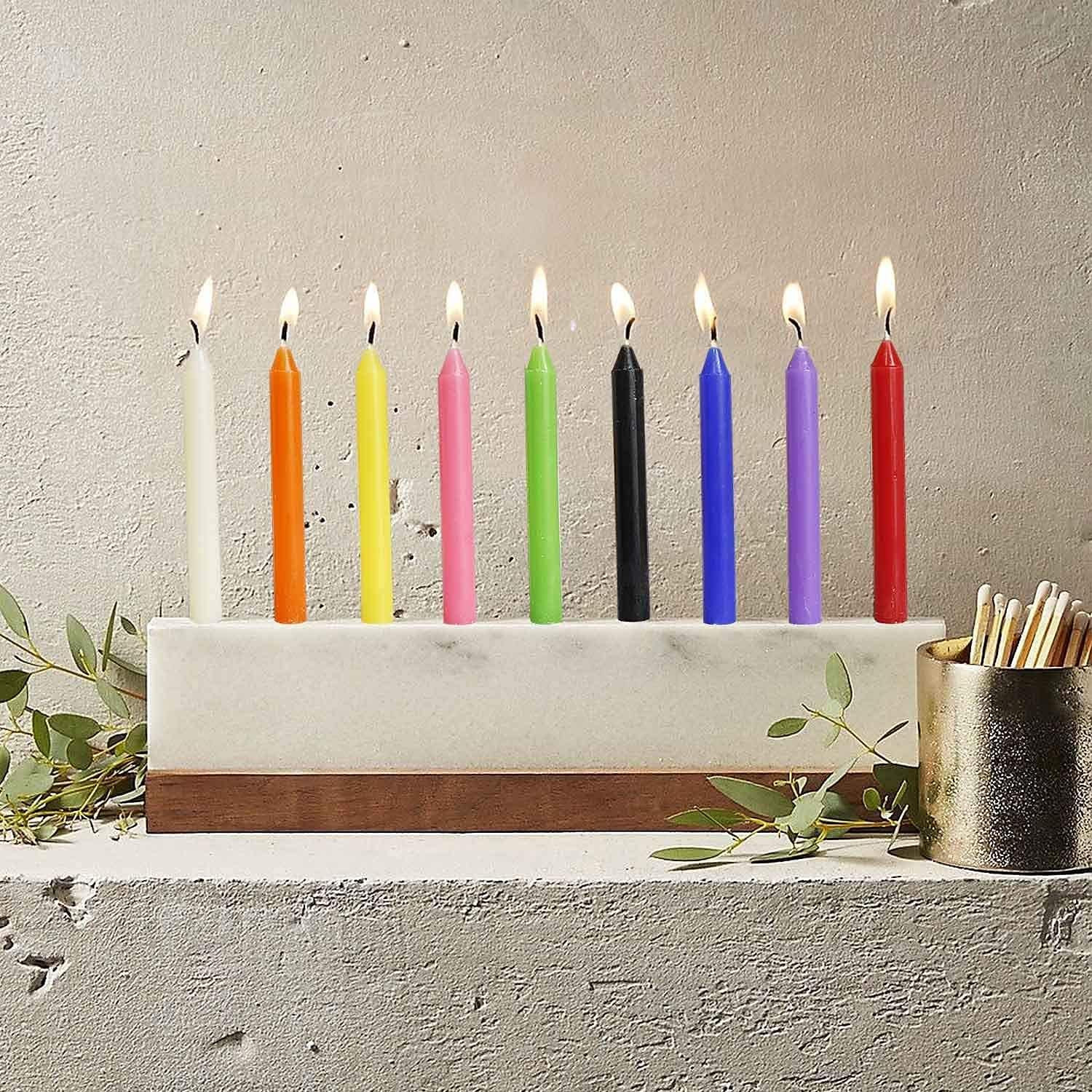 100 Pack 4 Inch Unscented Mini Taper Candles for Casting Chimes Rituals Spell