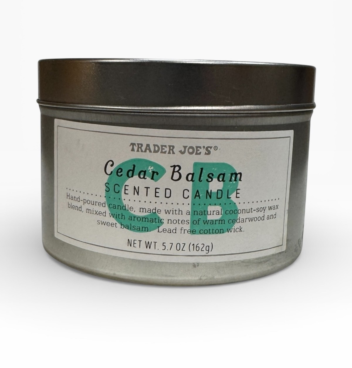Trader Joe’s – Cedar Balsam – Coconut Soy Wax Blend – 20 Hours Burn Time