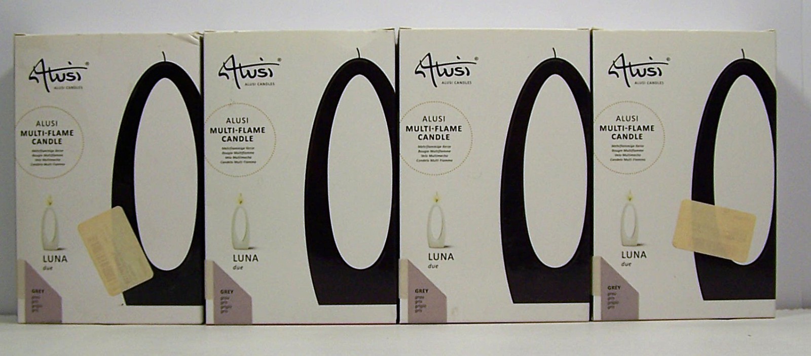 Alusi Candles LUNA Gray Unscented Modern Avant-garde Decor Canada NEW 4 LOT