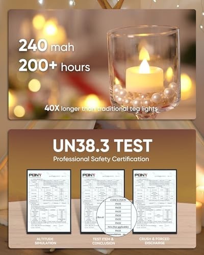Flameless Tea Lights 100 Pack LED Flickering Candles Battery Operated Warm