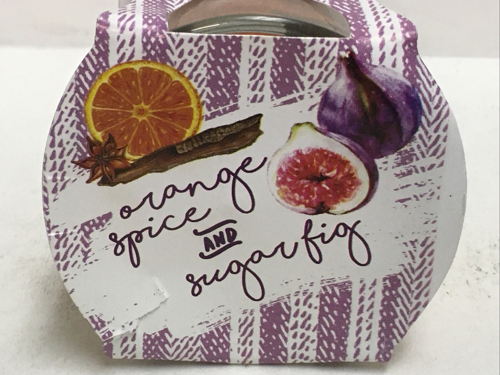 Lot of 2 Candles/ Scented Candle 2 in 1 Orange Spice & Sugar Fig 3 oz/India NIP