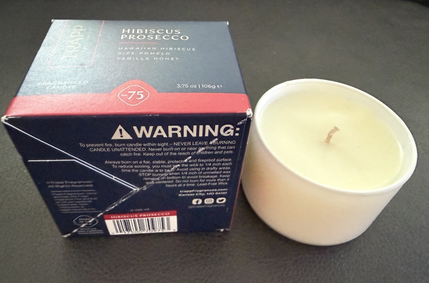 6-TRAPP 3.75 OU Glass Candles In 4 Different Scents,Candles Sold Individually