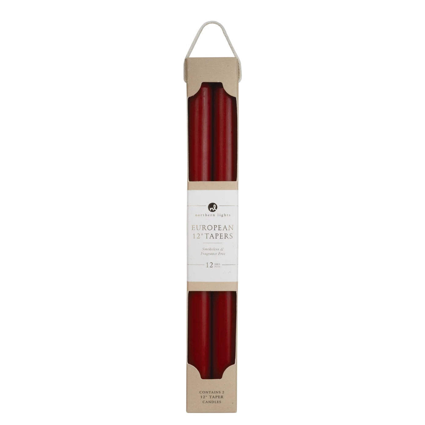 12” Decorative Taper Candle 2-Packs