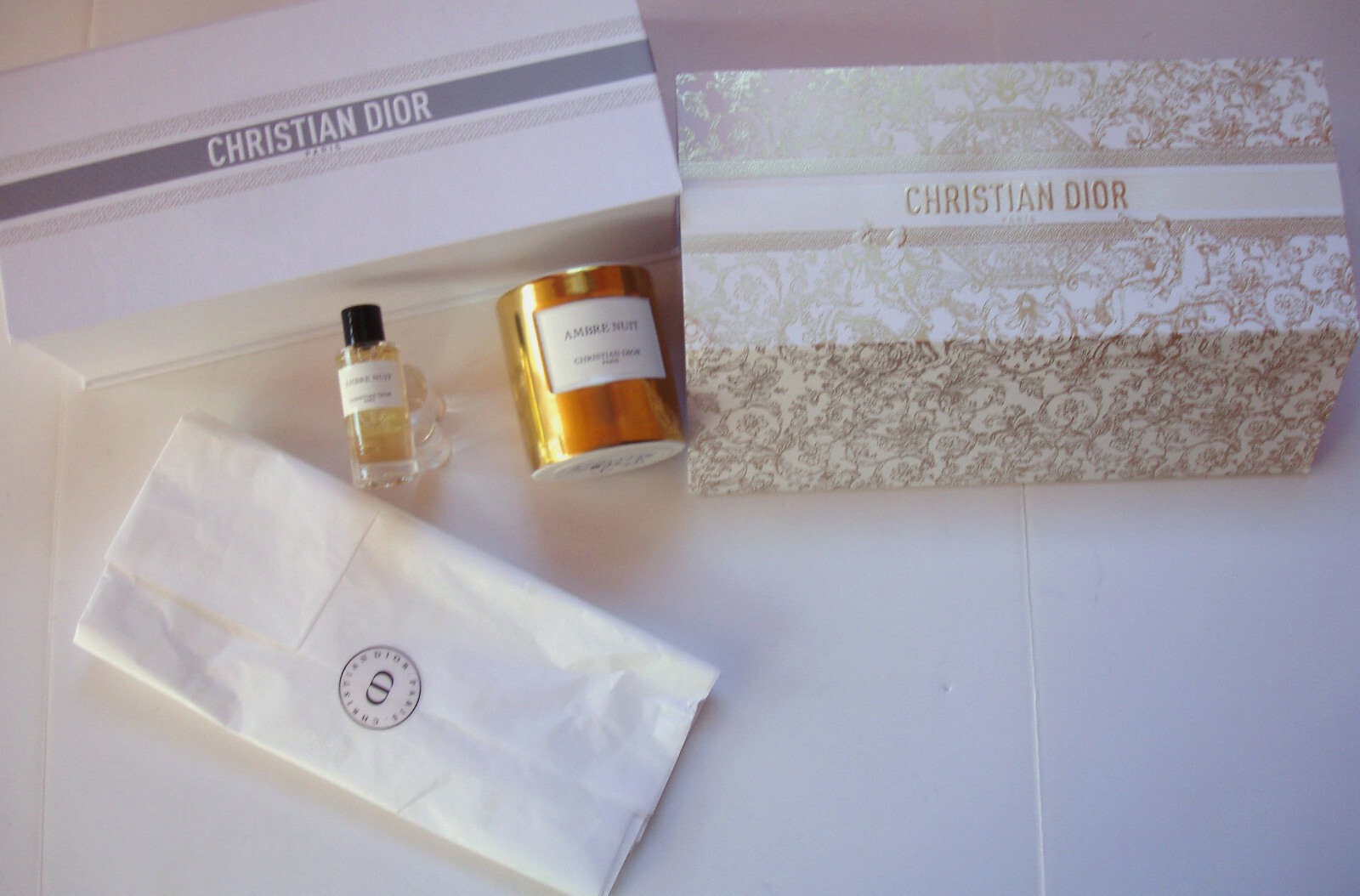 Christian Dior AMBRE NUIT Amber Perfume & Amber Nuit Candle Gift Box Limited Ed.