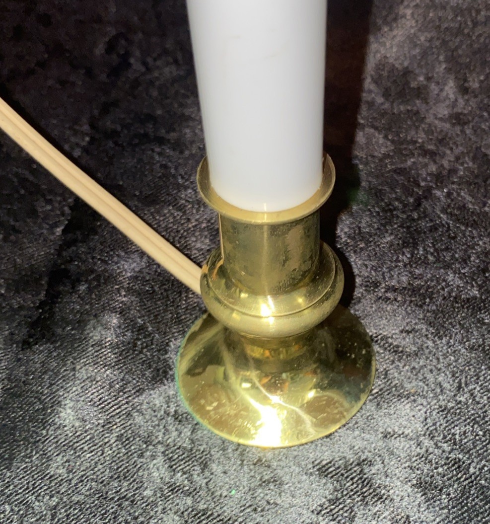 New Darice Sensor Welcome Candle Lamp Solid Brass Base with Bulb