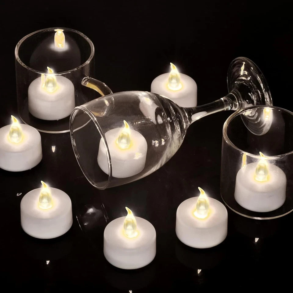 Tea Light Candles with Remote Control,Flickering Flameless LED Candle,Long Lasti