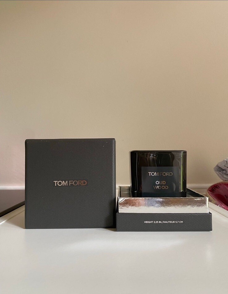 Tom Ford Oud Wood Candle, Full Size 2.25in/5.7cm, New & Sealed, Authentic