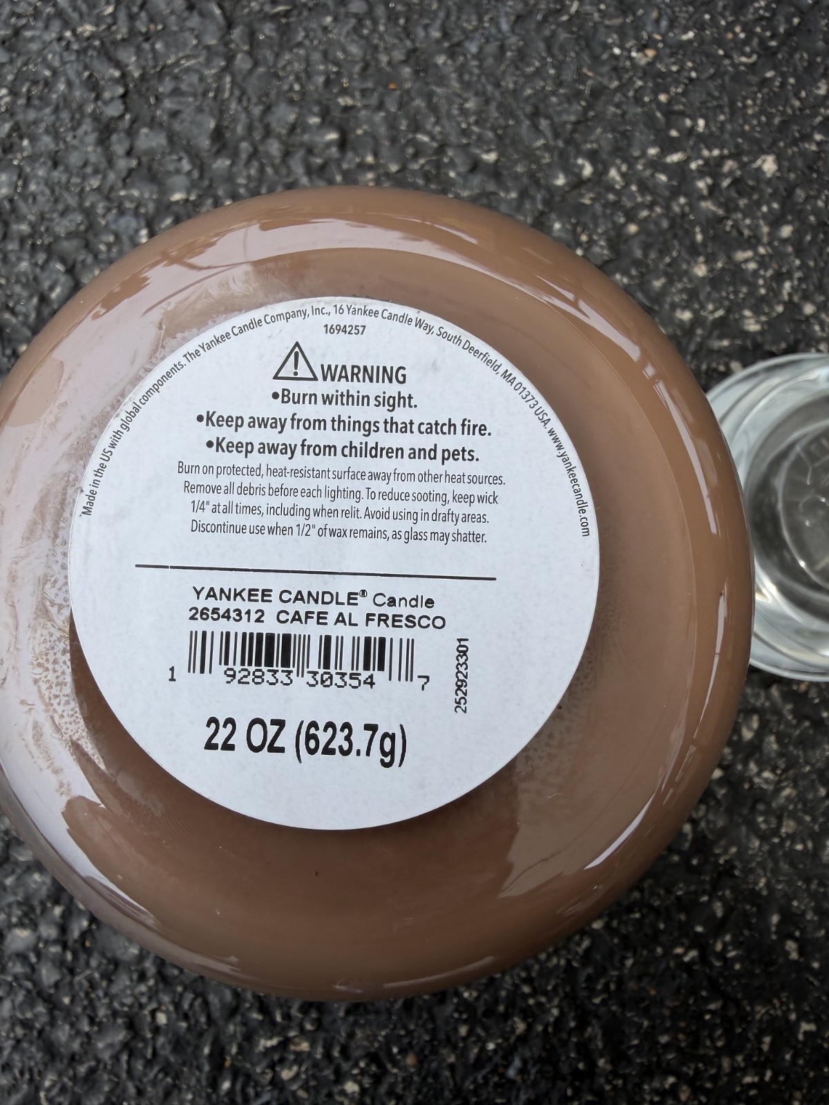 Yankee Candle Cafe Al Fresco Large Jar Candle 22 oz Scented Candle New HTF
