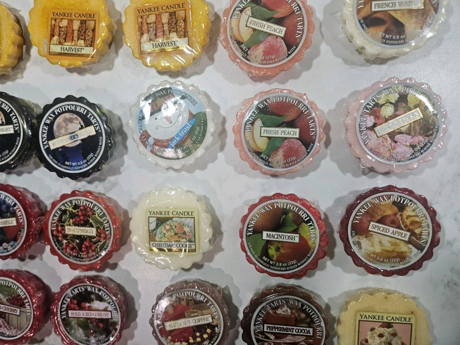 NEW LOT OF 35 YANKEE CANDLE WAX MELTS MIXED LOT