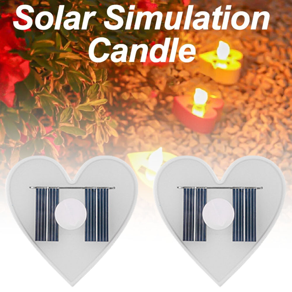 Solar Waterproof Flameless LED Tea Light Candles Flickering Dusk to Dawn Outdoor