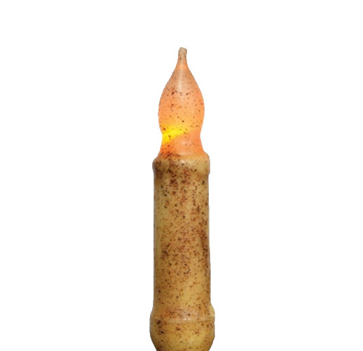 Burnt Ivory Taper Candle, 4″ Primitive Taper Candle, Pack of 2