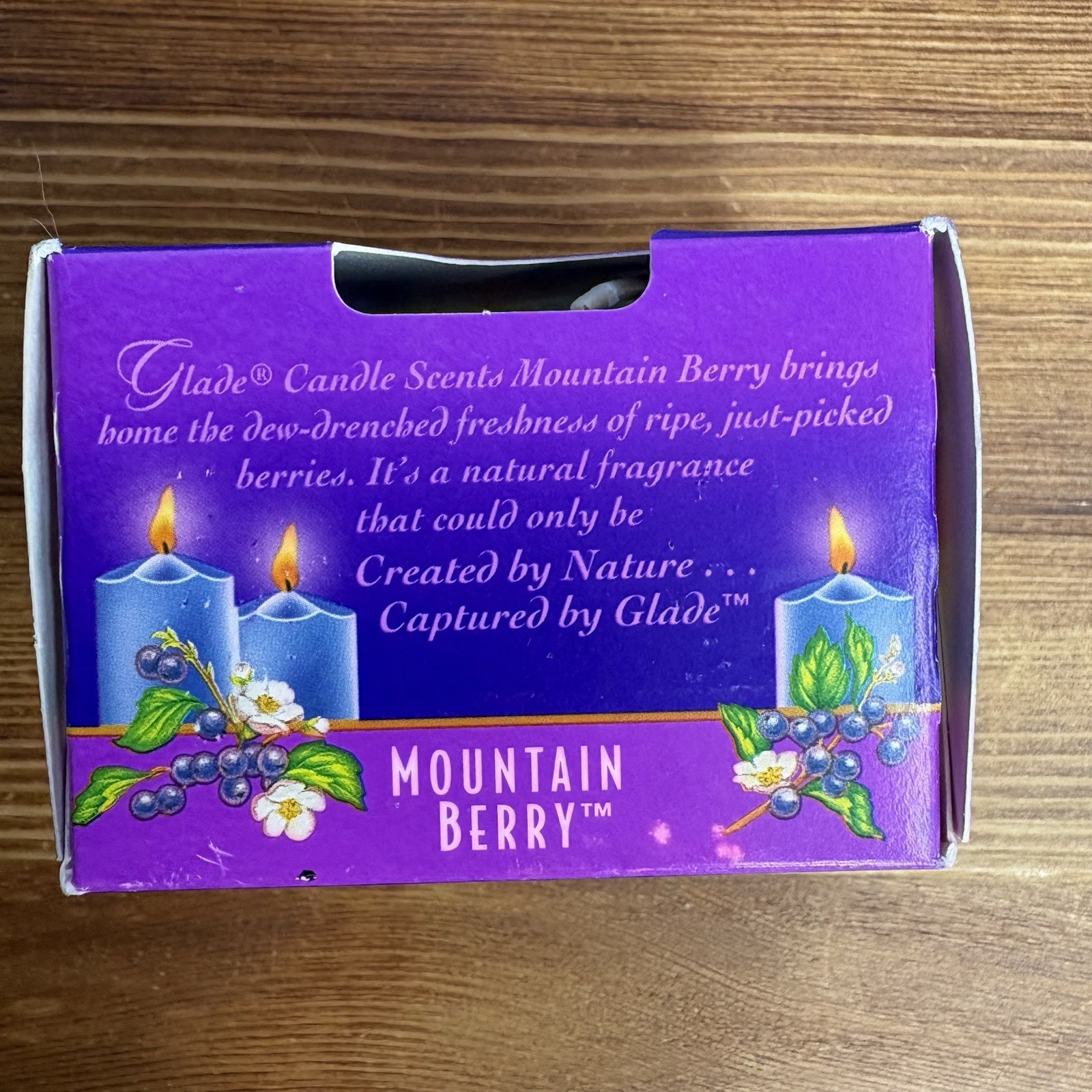 Vintage 1997 Glade Mountain Berry Votive Candles Lot of 3 Packs 12 Candles