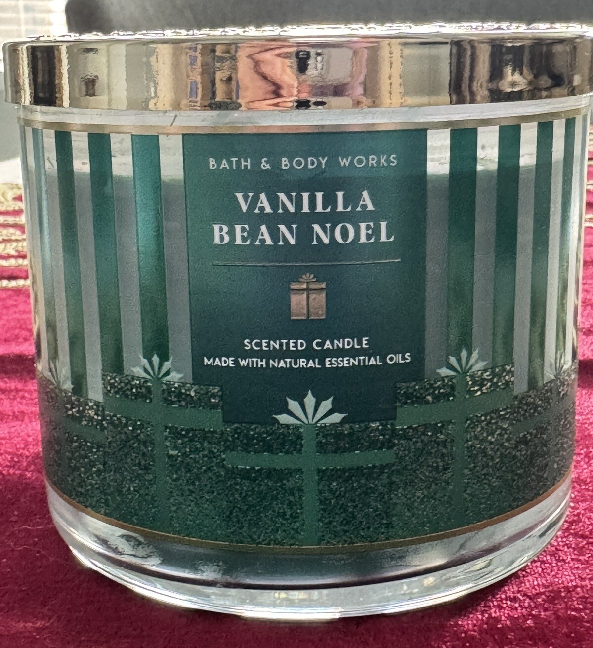 Bath & Body Works VANILLA BEAN NOEL 🎁 Scented 3 Wick CANDLE Burns 25-45 Hrs YUM