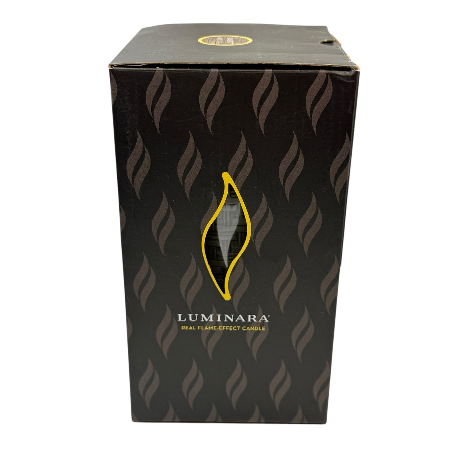 Luminara Basket Weave Indoor Flameless LED Candle for Decor – 3.5″ x 6.5″ 994085