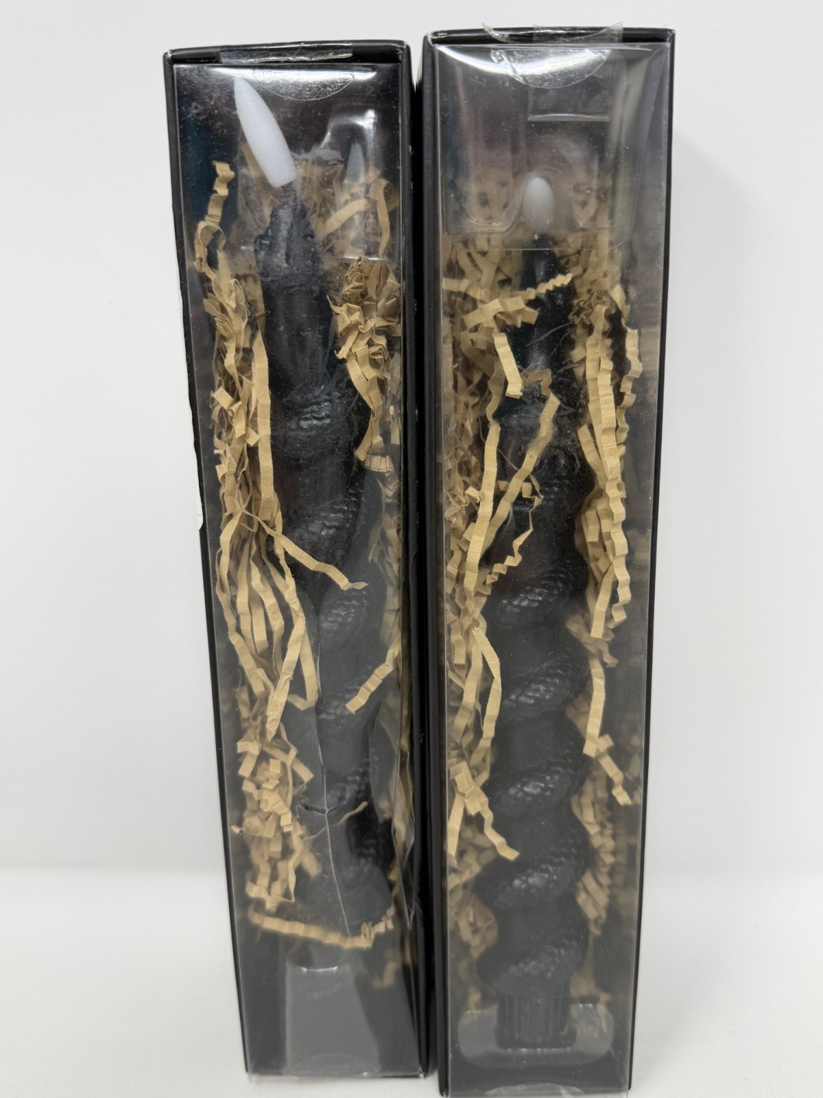 New Pottery Barn Flameless Snake Taper Candle Set of 2 Halloween