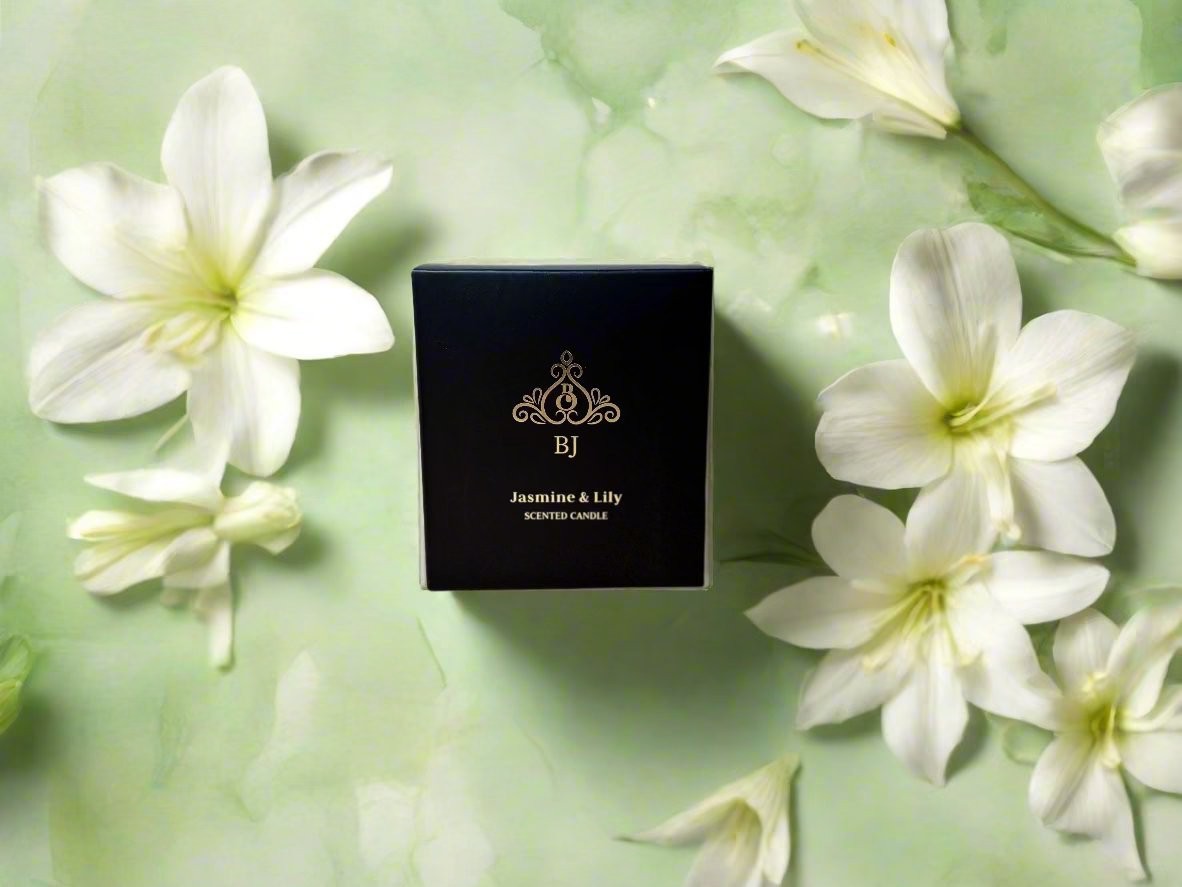Jasmine & Lily Bloom 100% Soy Candle- Free Shipping