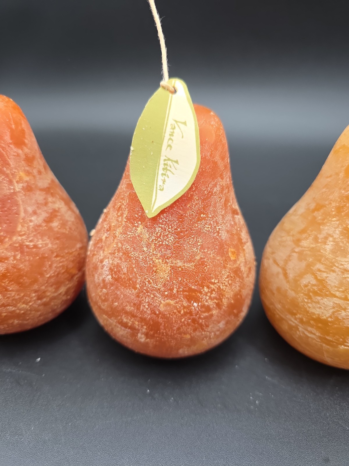 Vance Kitira Pear Candles Set of 5 Decorative Unused Tags Rustic Home Decor