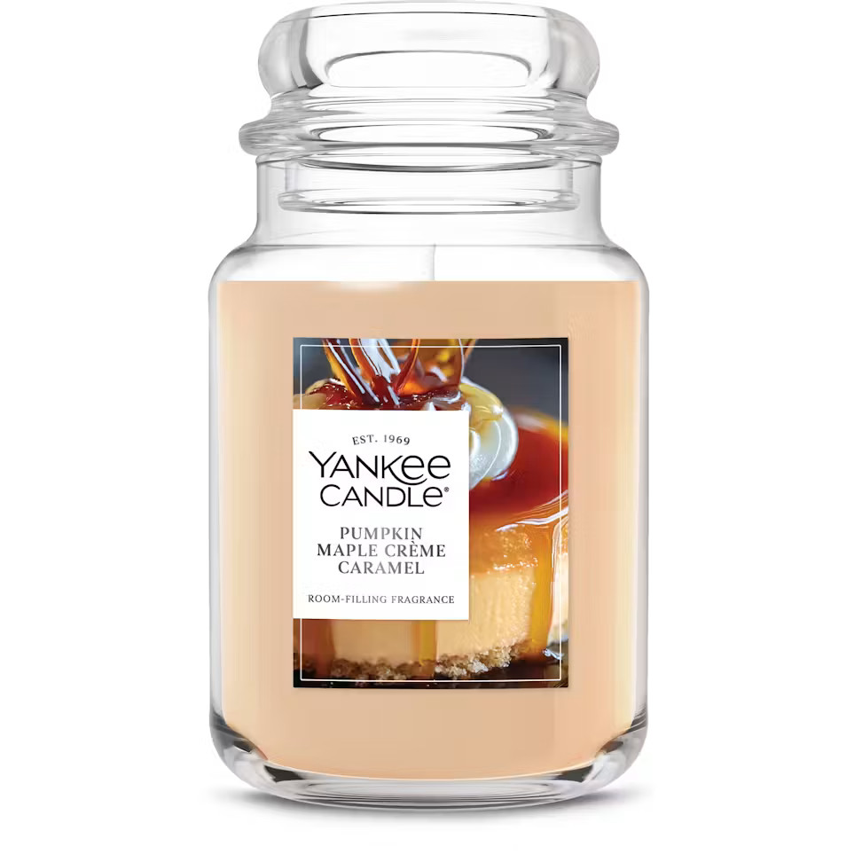Yankee Candle Pumpkin Maple Crème Caramel Original Large Jar 22oz Fall Candle BN