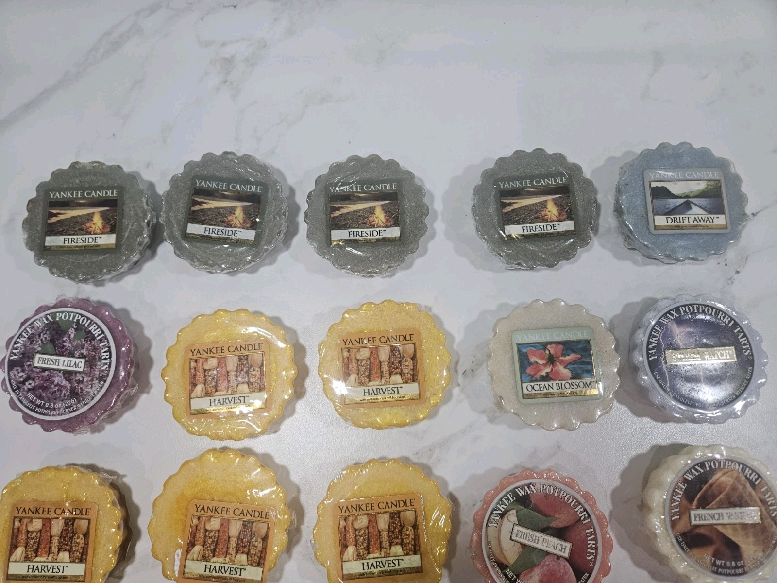 NEW LOT OF 35 YANKEE CANDLE WAX MELTS MIXED LOT
