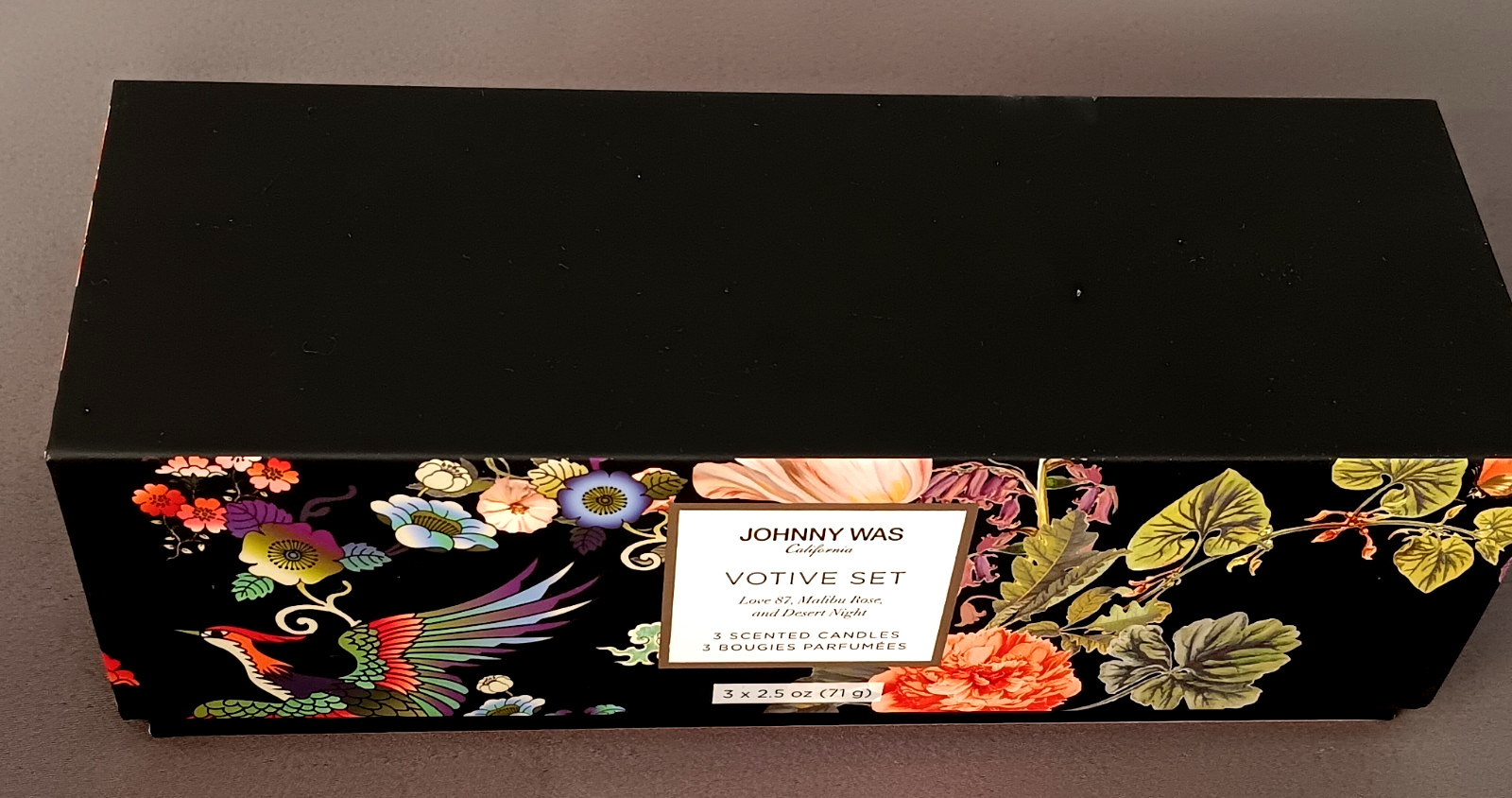 Authentic $118 Johnny Was Votive Candle Set Of 3 Soy Wax 2.5 Oz Each New Sealed