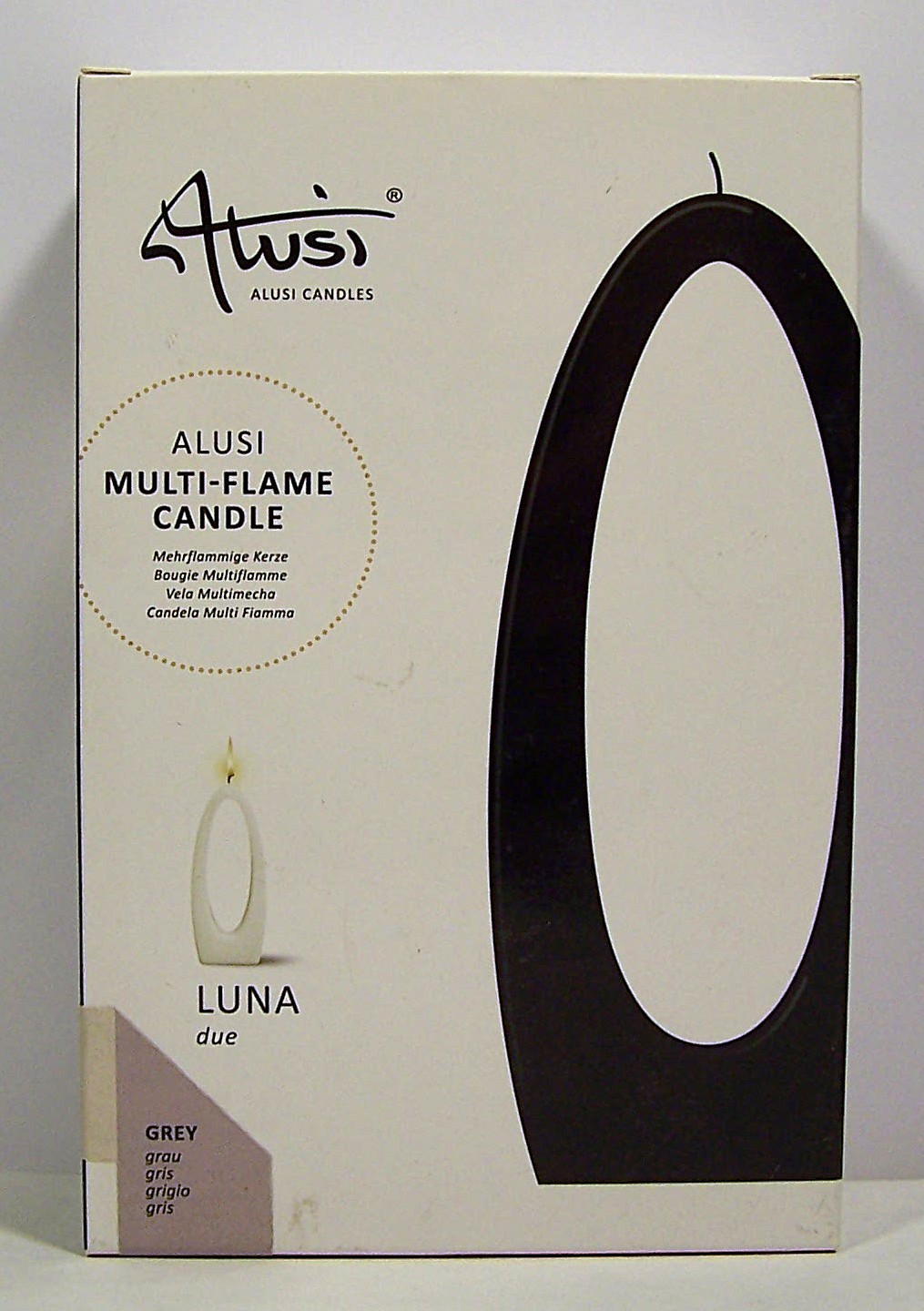 Alusi Candles LUNA Gray Unscented Modern Avant-garde Decor Canada NEW 4 LOT
