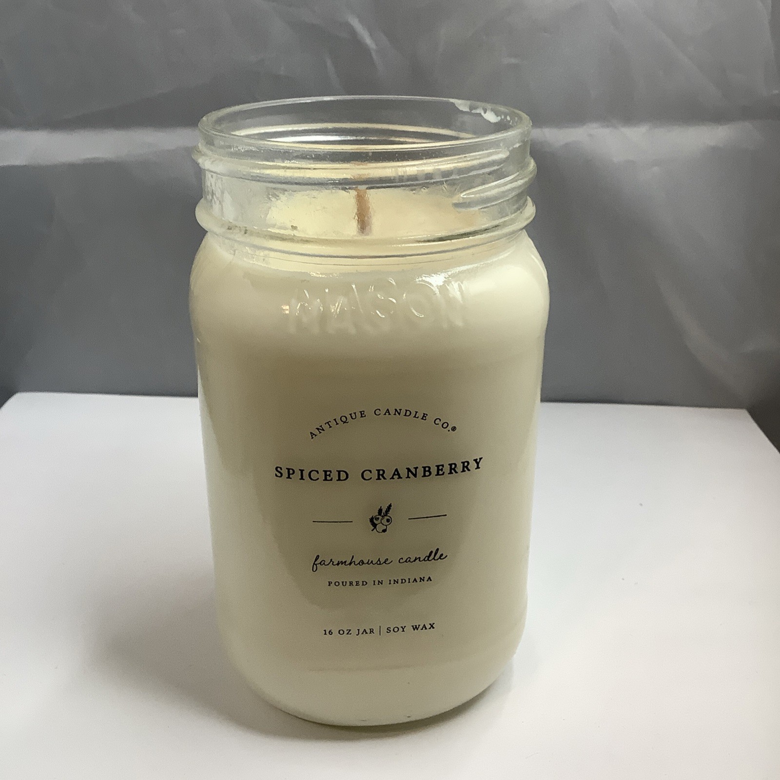 Antique Candle Co Spiced Cranberry Farmhouse 16 Oz Soy Wax Candle