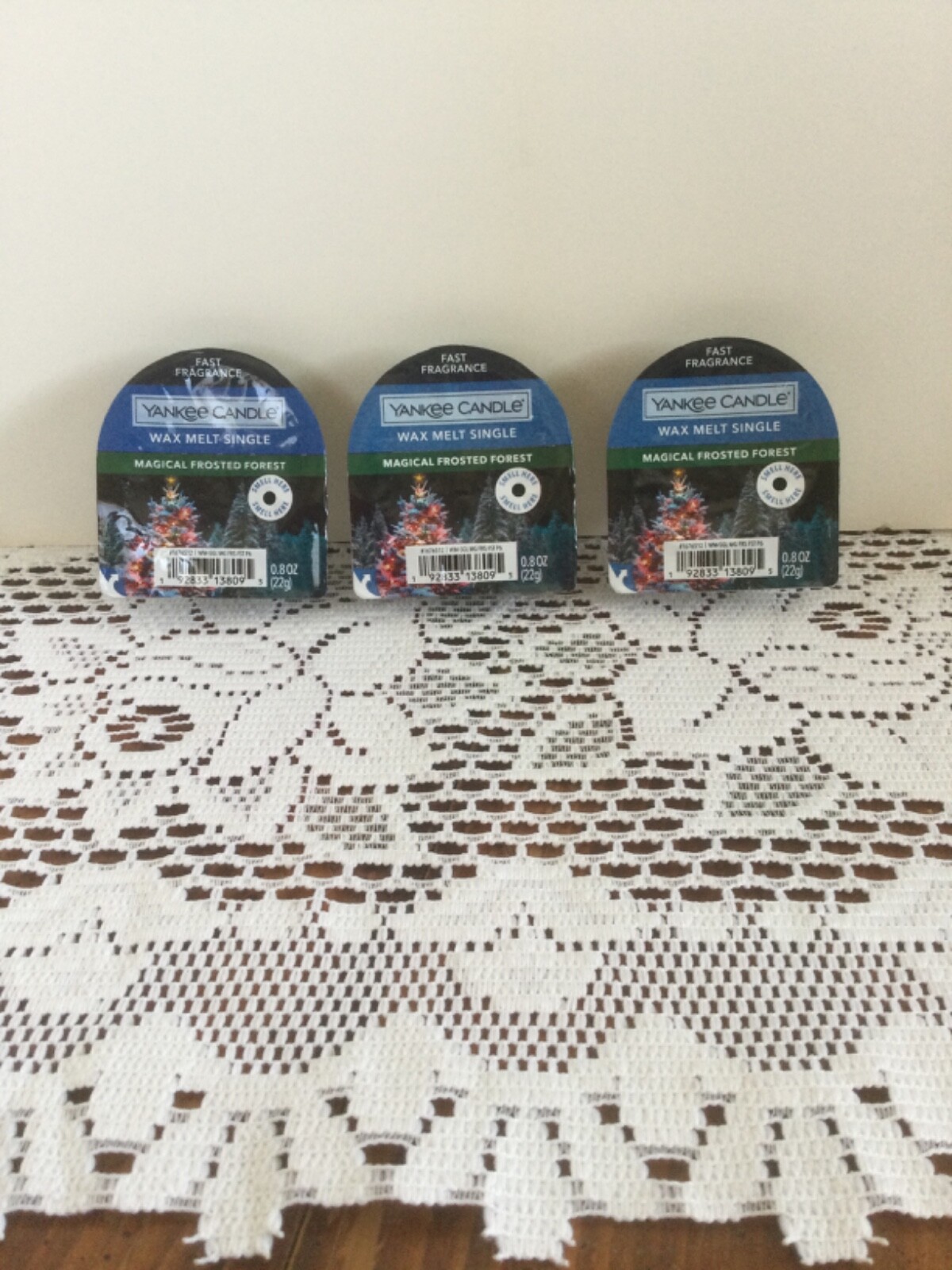 Lot of 3 Yankee Candle Wax Melt Single 0.8oz. Tart Magical Frosted Forest New