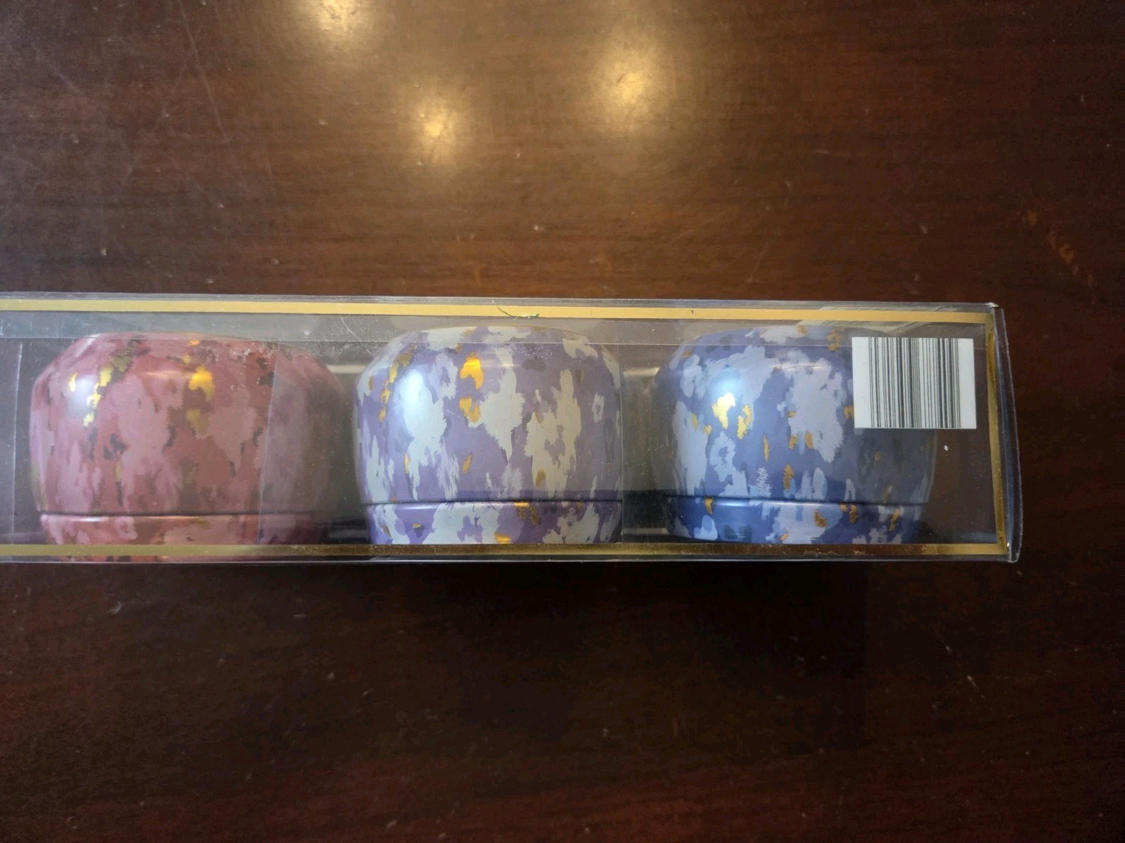 Huntington Home 3 Pack Mini Candle Tins Apple, Berries + Baubles, Winter Skies
