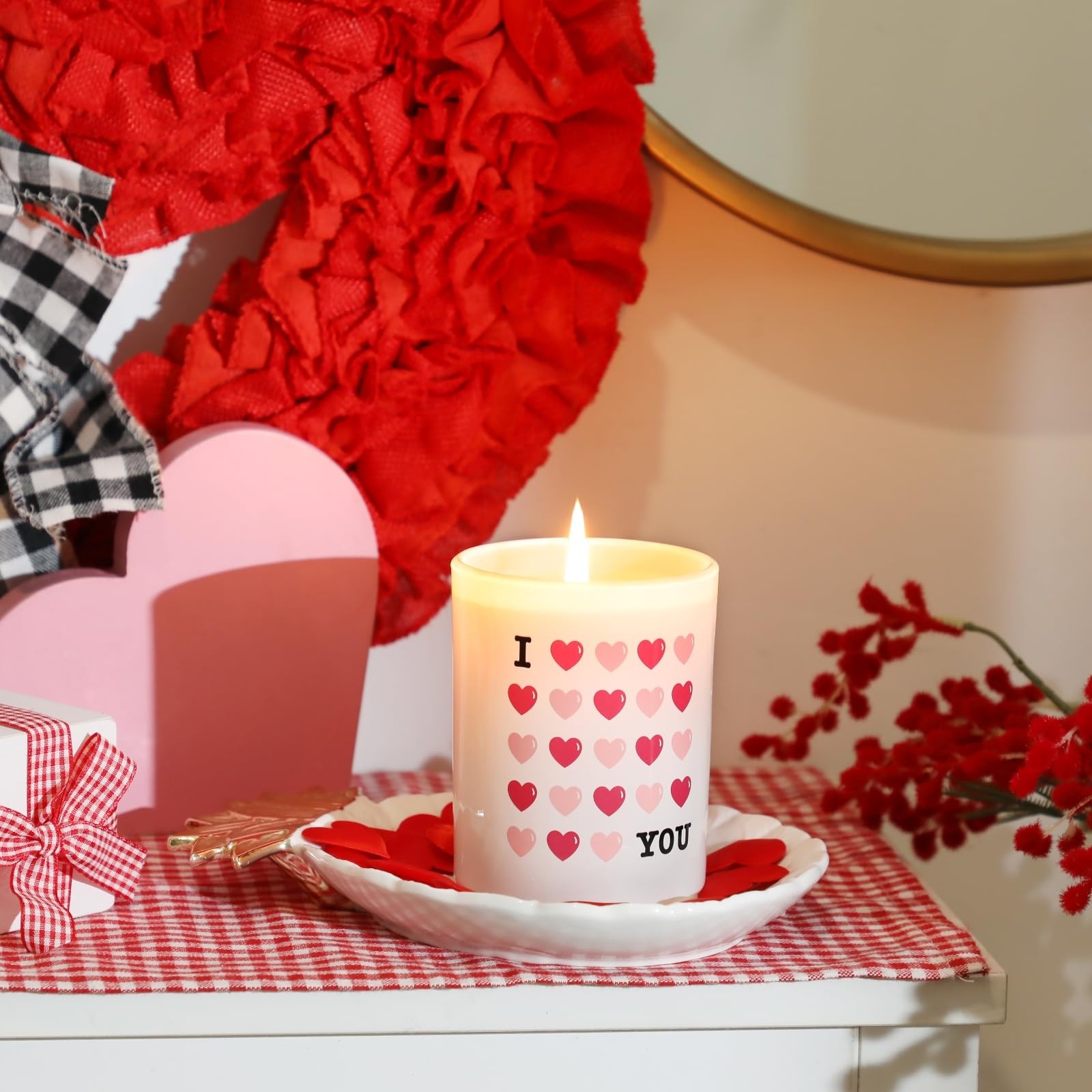 Valentines Day Scented Candle Gift – 10oz Wild Rose Vine Scented Candle Gift …