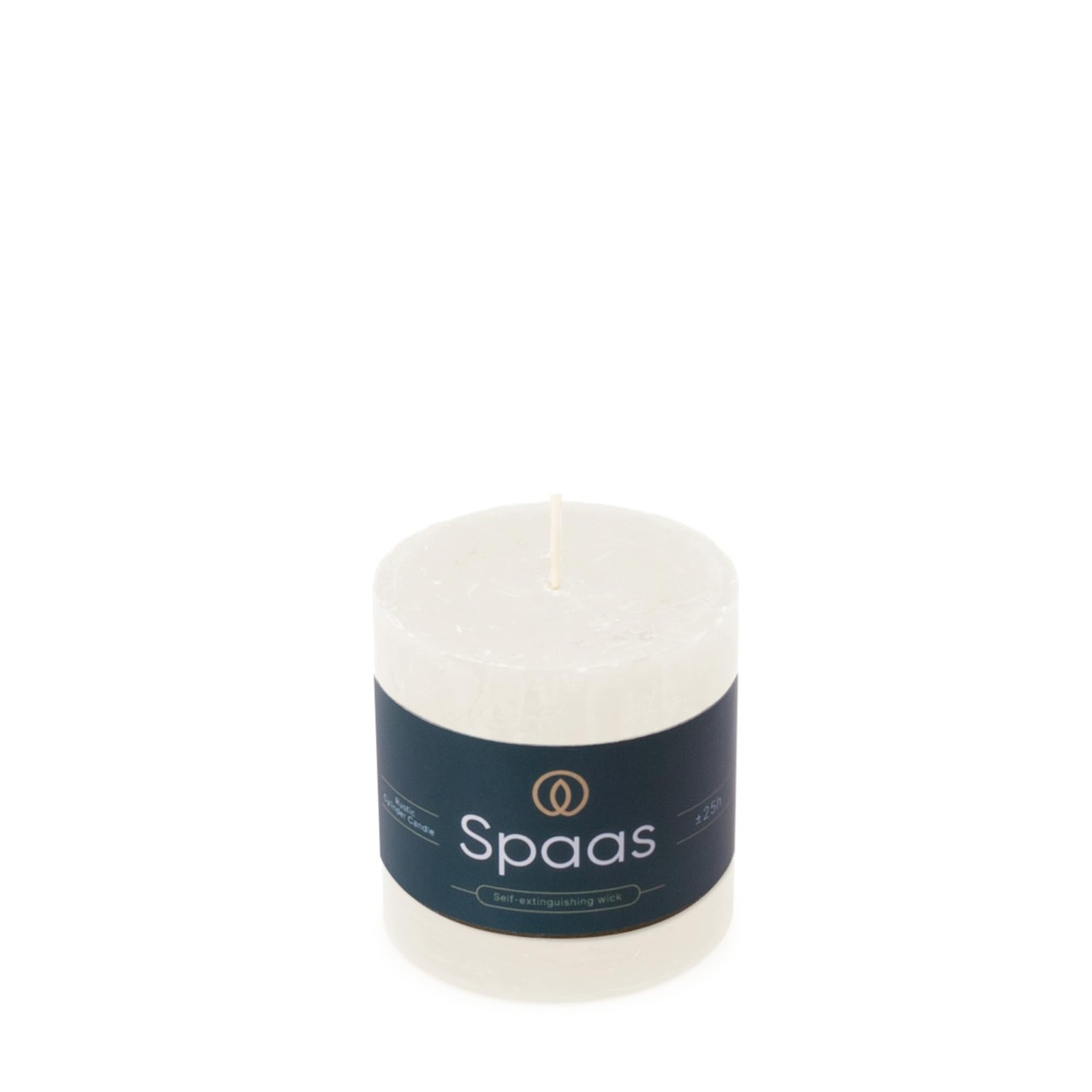Rustic Pillar Candle 7/6.8 CM 1 unit. white