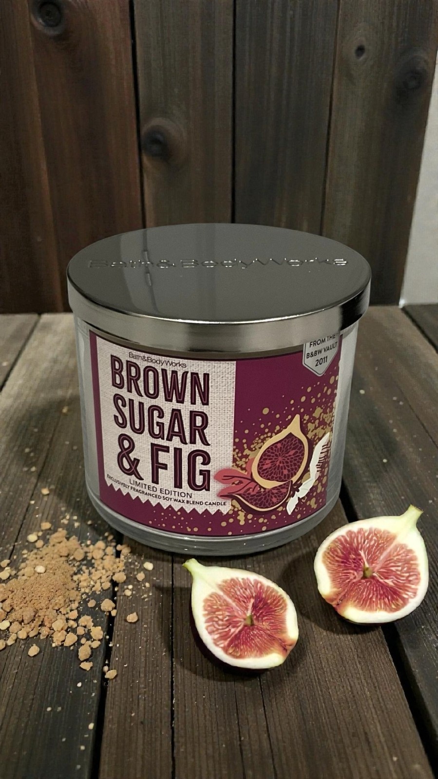 ALL NEW Brown Sugar & Fig 3-Wick Candle 25-45 burn hours 14 oz Bath & Body Works