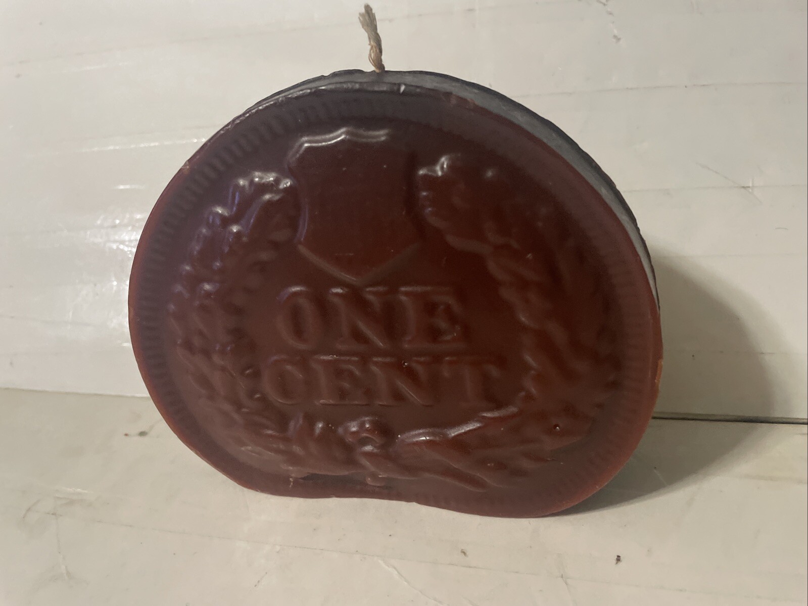 Vtg Indian Head Penny Cent Unused Wax Candle Rare