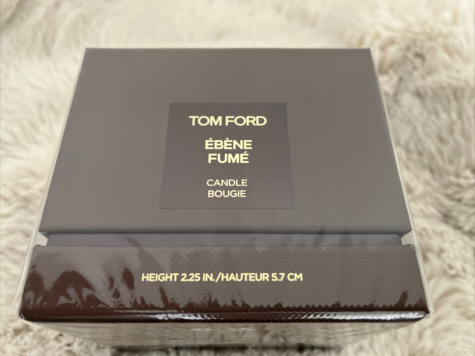 Tom Ford Ebene Fume Candle Bougie Height 2.25 In / 5.7 cm New And Sealed