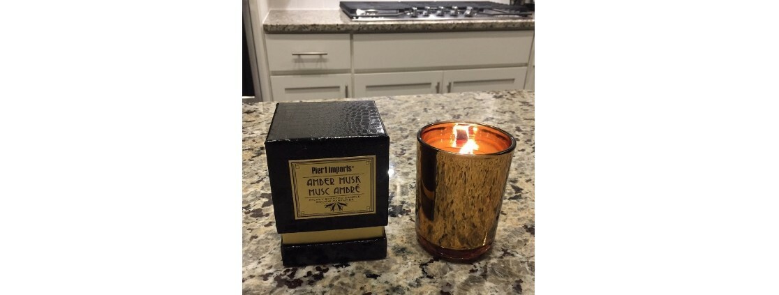 Amber Musk Candle Musc Ambre Richly Scented Bougie Parfumee